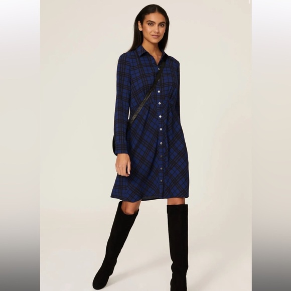 Thakoon x RTR Blue Plaid Shirtdress - Picture 2 of 9